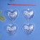 A set of New Year's jewelry for coloring "Heart" 2 pcs., Size assembled: 6.5 cm, mix