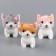 Soft toy "Cat with a flower" on a key fob, 11 cm, color mix