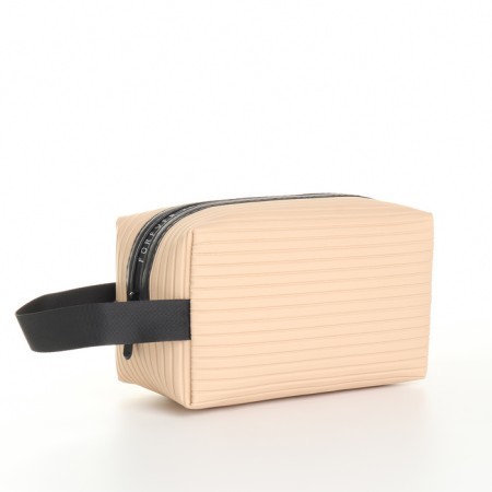 Lightning cosmetic bag, beige color
