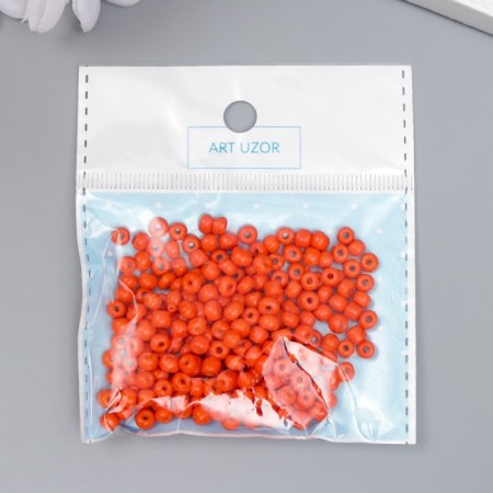 Round beads 6/0 "Orange Neon" 20 g-2