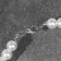 Set 2 objects: earrings, Antoinetta necklace crystals, white color in silver, 40 cm