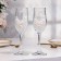 Set of wedding glasses "chic", with roses, white