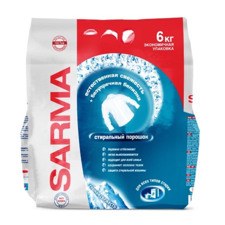E washing powder SARMA "Mountain Freshness", universal, 6 kg