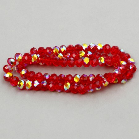 Glass beads, set 72 pcs., Size 1 pc. - 8 mm, red color-2