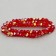 Glass beads, set 72 pcs., Size 1 pc. - 8 mm, red color
