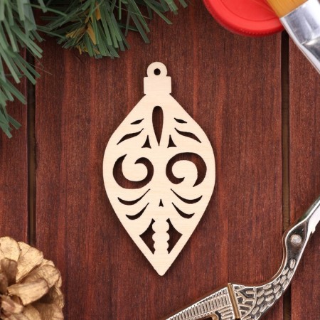 A set of workpieces for creativity "New Year jewelry 2025", 12 pcs, 4.5 x 4.5 cm-2