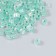 Glass beads 6/0 "Cube. Translucent. Green" 10 g