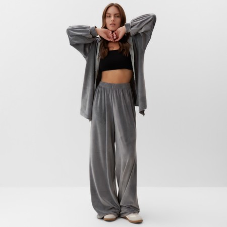 Women's costume (sweatshirt and trousers) KAFTAN PLUSHY p. 44-46, gray-3