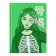 Pointing 130 x 190 mm, 48 sheets to the point "Girl Skeleton", hard cover, matte lamination, selective varnish, block 100 g/m2