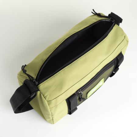 Sports bag with lightning, external pocket, green color-4