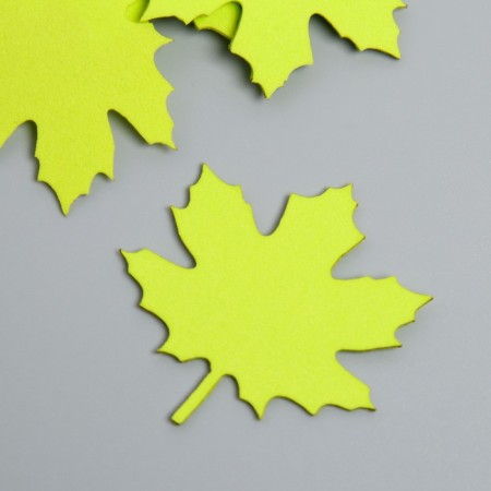 The workpiece of Foamiran "Mine Leaf" 4,5x4.5 cm, thickness. 1mm, set 10 pcs, green