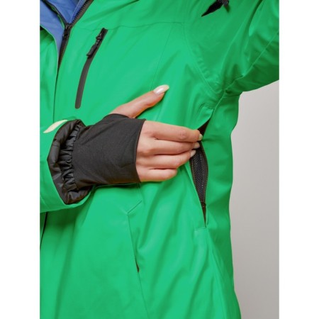 Ski jacket women's winter, size 46, green color-8