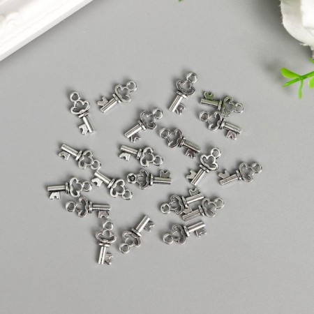 Decor for creativity Metal "Little Key" silver 1.5x0.7 cm-2