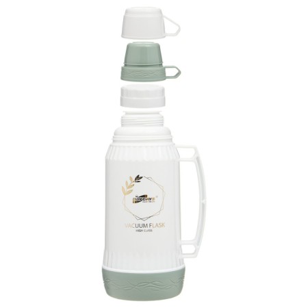 Thermos 1 l, with a glass flask, retains heat 12 hours, with a mug, 30 cm, green-1