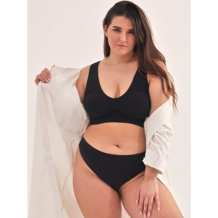 Panties Thong Women's String, size 54-56, black color-3