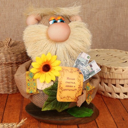 The amulet "House puzatik with wishes", 28 cm, mix