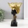 Souvenir Polystone stand "African with a golden flower on the head" 24x15x15.5 cm