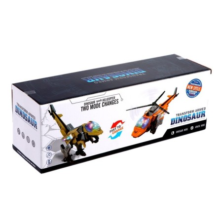 The Helicopter robot is transformed into a dinosaur, light and sound effects, mix color-9