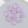 Decor for creativity plastic "Tulips-hearts in the circle" purple, gold 0.3x1.8x1.8 cm