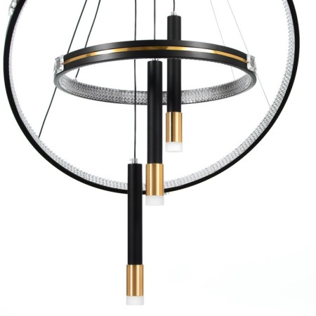 Chandelier "Circles Neo" 2+3LED 140W 3 black modes 60x60x4-85 cm-8