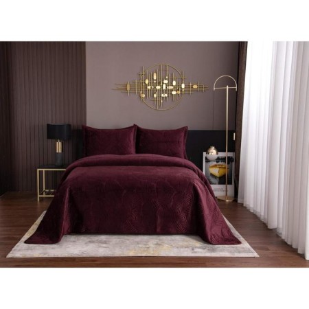 A set with a clip "Noel", size 240x260 cm, 50x70 cm - 2 pcs, color Bordeaux