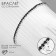 Bracelet "ice" 1 row, gray color in silver, 7 cm