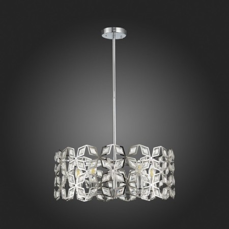 Suspension lamp ST LUCE. SL1104.103.05. CASTO. 5x60 watts, E14, 58x58x23 cm, chromium color-4