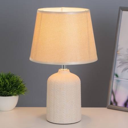 E14 40W Beige 20x20x33 cm Risalux table lamp "Illyria"-1