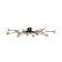 Freya FR5242CL-16B Celebrity, 838x838x103 mm ceiling lamp, G4, 16x3W, black color