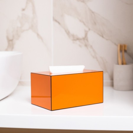Acrylic napkin, orange color 10 x 18 x 12 cm-15