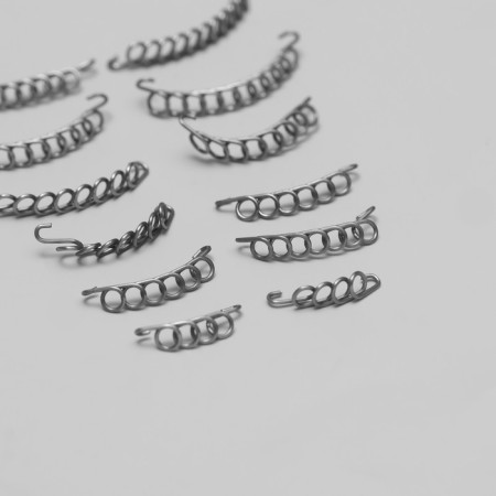 A set of spirals for correcting ingrown nails, 12 pcs, silver color-3