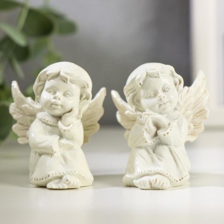 Polystone souvenir "Snowthrough angel in the dress" MIX 5x4.5x4.5 cm-1