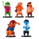 Set of Gang Beasts figures, with a red hero in a cloak, 5 pcs