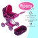 Stroller for dolls, winter-summer, 2 in 1, with carrying, basket, handle is regulated, metal frame
