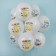 Latex ball 12 "Buba", white, pastel, 1-sided, set 25 pcs., Mix