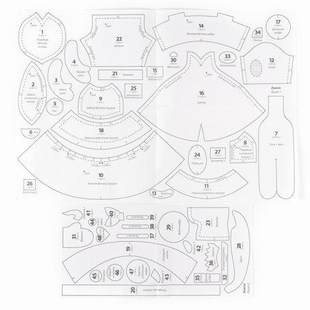 A set of manufacturing a textile toy "Emelya", height - 21 cm-2