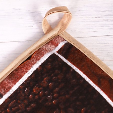 Take 18x18 cm, coffee, waffle, 100% cotton-2