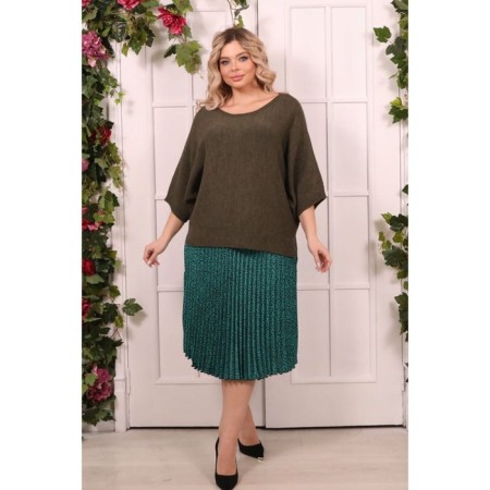 Female jumper, size 60, khaki color-6