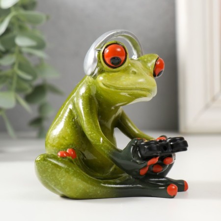 Souvenir Polystone Lac "Frog plays in the prefix" MIX 8x7x8 cm-2