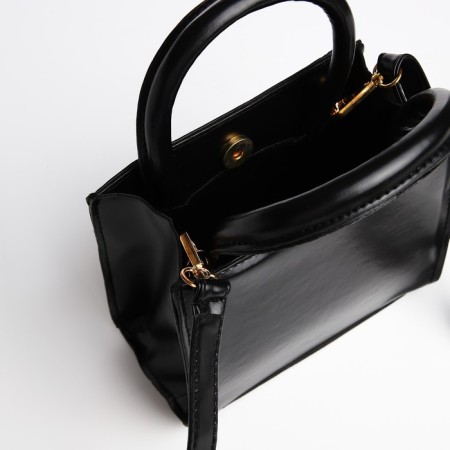 Bag Female Tout with zipper, black color-5