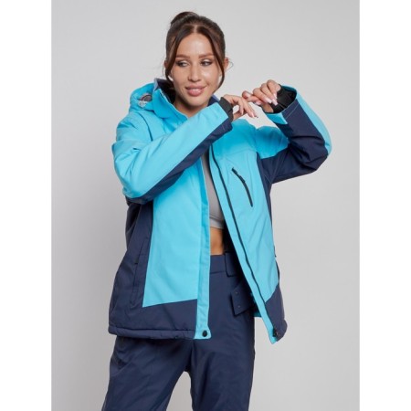 Ski jacket female winter, size 54, blue color-8