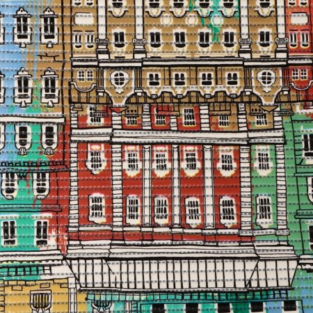 Bathroom mat "Cities", width 80 cm, roll 15 m-3
