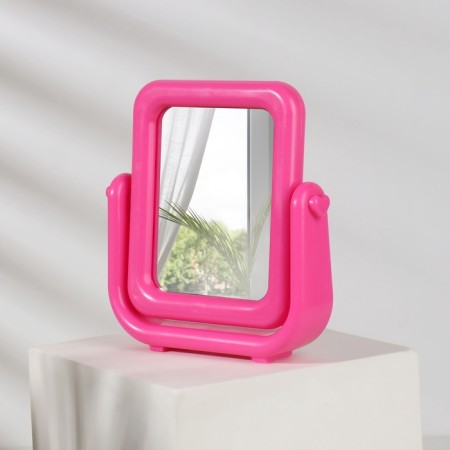 Mirror desktop, mirror surface 7.8 × 9.8 cm, pink color-2