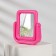 Mirror desktop, mirror surface 7.8 × 9.8 cm, pink color