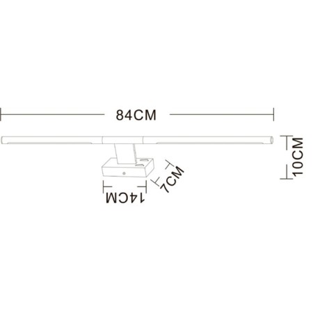 Decorative backlight by Arte Lamp Lines A2029AP-1CC, LED, 10 W, 7x10x84 cm, 500 lm, chrome-1