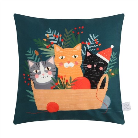 Czech on the pillow of Ethel "Kitty", 40*40 cm, 100 p/e, velor