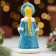 Souvenir "Snow Maiden Snowflake", blue fur coat, 12 cm, porcelain