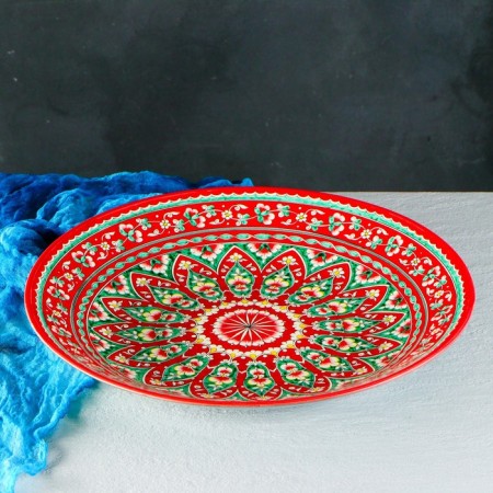 Largan Rishtan ceramics "Flowers", 41 cm, red