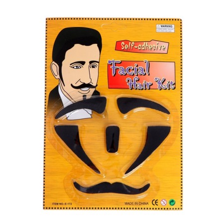 Carnival mustache "Macho" with eyebrows and bacenbards