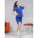 Women's suit with shorts, size 44, cornflower color